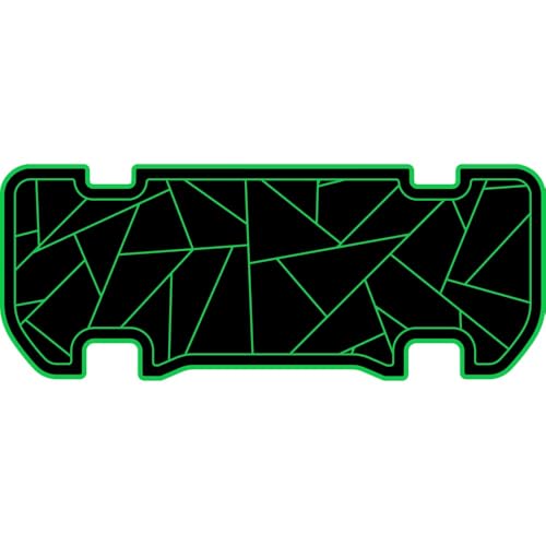 SC Mudz Rear Step Liner for Gorilla 4 Seat & 6 Seat Golf Carts - Premium 6mm SeaDek EVA Foam Traction Mat - Custom Fit Non-Slip Protection for Rear Passenger Area- Black/Green