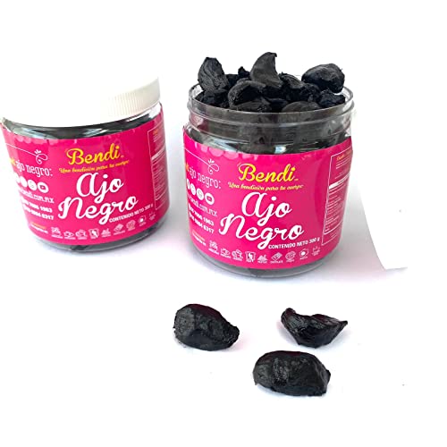 Vitamínicos, Bendi Ajo Negro 300g. Dientes Pelados. 100% Natural. Sin Conservadores. Antioxidante. Consistencia Suave. Alimentos y Bebidas. Especias.