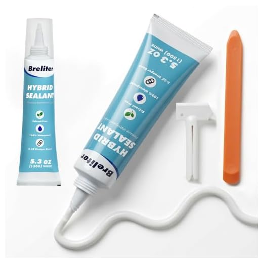 Breliter Silicone Caulk, White Caulk, Hybrid Sealant, 5.3 oz