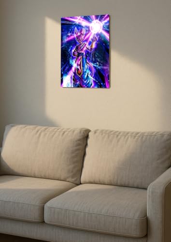 Image of NIJUKA Anime Printed Metal sheet Poster For Home And Room Decoration | For Anime Art Fans Boys And Girls (Beerus hakai)