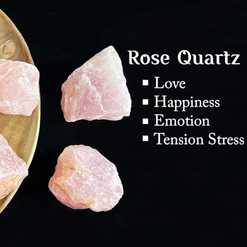 Image of Rose Quartz Raw (500 Gm) Healing Gemstone | Crystals For Reiki & Vastu Items |Stone for Emotional Healing & Self Love (3-4 Pcs)