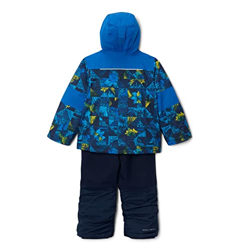 Columbia Conjunto Baby Mighty Mogul, caleidoscópio índigo brilhante/índigo brilhante, 3T