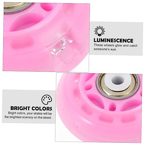 Anneome 8 Peças De Gelo Rodas De Skate Luminosas Acessórios Roda De Flash Roda Luminosa LED Patinaçã