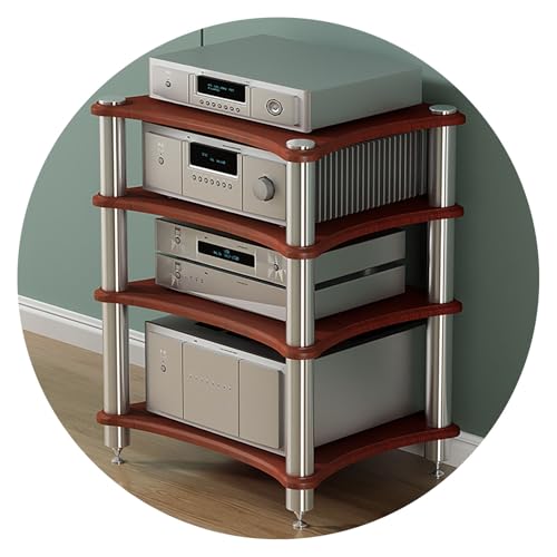 Armoire rack avec pieds amortisseurs en bois massif Slish et STO Solut