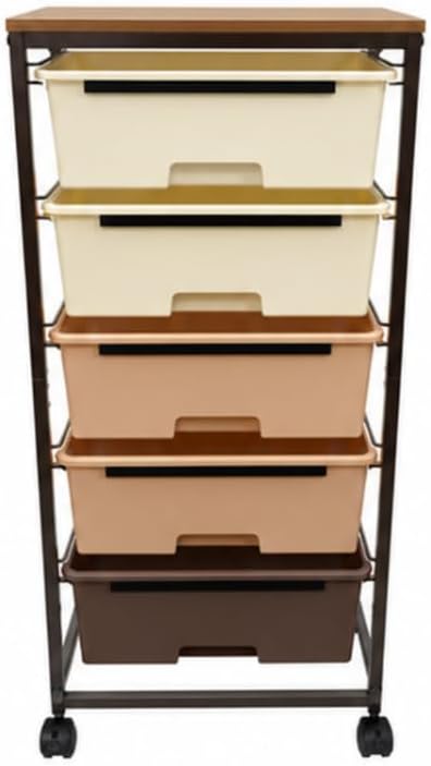 Rolling Storage Cart with 6 Drawers