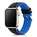 Compatible with Apple Watch Bands 41mm/40mm/38mm 49mm/45mm/44mm/42mm Silicone Divers Model Replacement Rubber Sport Watch Strap for iWatch Series 8/7/6/5/4/3 Ultra/SE Bicolor for Men and Women (49mm/45mm/44mm/42mm, Blue)