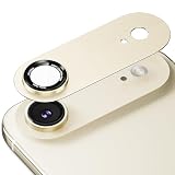 Podick カメラ保護フィルム iPhone Air 用 カメラカバー 全面保護 9H強化ガラス アルミ合金 耐衝撃 いphone Air カメラ保護 高透過率 黒縁取り フラッシュ干渉なし 貼り付け簡単 アイフォンエアー 対応 一体型レンズプロテクター ライトゴールド