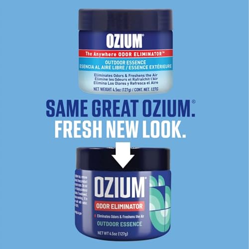 Image of Ozium 4.5 Oz. Odor Eliminating Gel for Homes, Cars, Offices and More, Outdoor Essence, 2 Pack