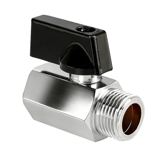 Messing Mini Kugelhahn G3/8" IG (Ø15,3mm) x AG (Ø16,2mm),DN10,Mini-Kugelhahn Absperrhahn,Absperrventil verchromt G3/8" Innen x Außen,Gewindefitting Messing Anschlussstücke