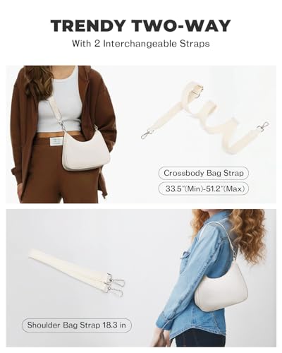 CHOLISS Small Crescent Shoulder Bag for Women, Nylon Crossbody Bags for Women Trendy, Everyday Bag with Adjustable Straps3