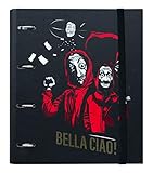 ERIK - Archivador de 4 anillas Premiun La Casa de Papel, (26 x 32 cm)