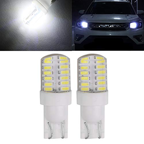 Yolu T10-3014-24Smd 194 168 Led Bulb W5W 2825 158 194 Wedge Led Light White Car Interior Lighting Map Dome Courtesy Light License Plate Light (2Pcs) #TOP5