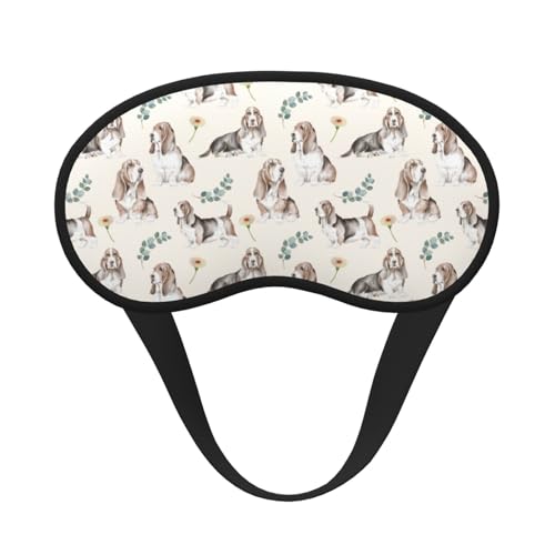 Basset Hound Blackout Eye Mask — Light Blocking