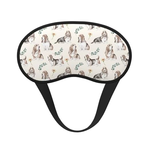 Basset Hound Blackout Sleep Eye Mask