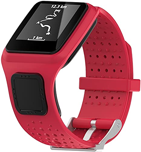 Chainfo Repuesto de Correa de Reloj de Silicona Compatible con Tomtom Multi-Sport/Runner, Caucho Fácil de Abrochar para Relojes y Smartwatch (Pattern 4)