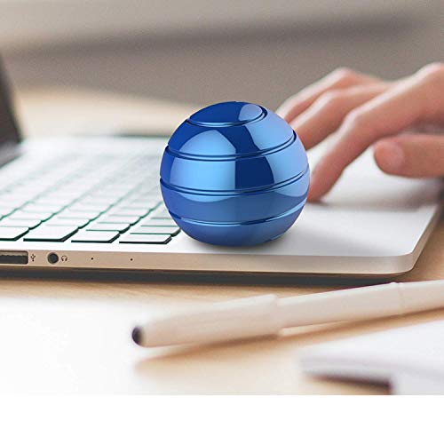 KKPOT Kinetic Desk Toy,Optical Illusion Metal Fidget Spinning Ball,Office Executive Stress Relief Spinner Toys for Adults & Kids