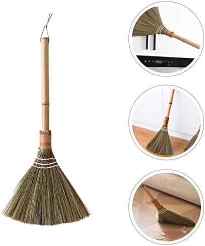 Whisk Sweeping Hand Handle Broom: Natural Soft Straw Broom Small Cleaning Tool for Indoor Outdoor Sofa Car Corner Desktop