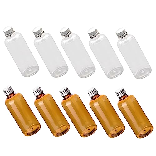 Beaupretty 10 Pçs Engarrafado Maquiagem Líquida Transparente Dispensador De Shampoo Líquido Squeeze