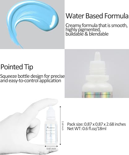 Mysense Tinta corporal azul claro, tinta facial lavável à base de água, tinta corporal creme não tóx