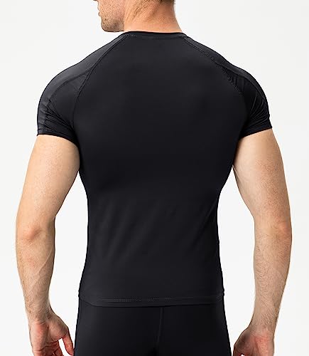 3 Pack Men's Compression Shirts Short Sleeve Workout T-Shirt Cool Dry Undershirts Baselayer Sport Cool Shirt Running Tops #TOP2
