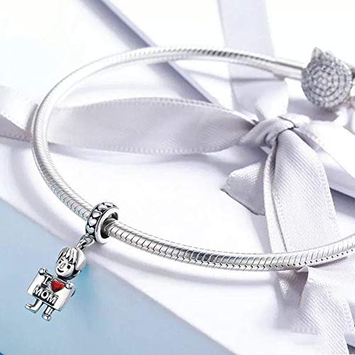Image of Boy OR Girl Dangle 925 Sterling Silver Charm Beads for Fashion Charms Bracelet & Necklace