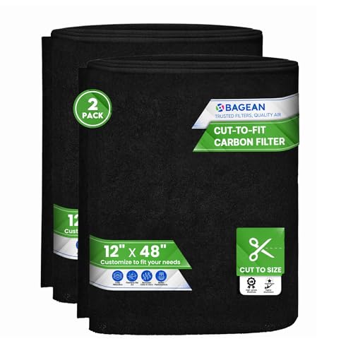 Image of Cut to Fit Activated Carbon Filter Sheet 12 inch x 48 inch - Activated Carbon Air Filter for Air Purifiers Window AC Air Vent And More - Charcoal Filters Absorb Odors & Freshens the Air (2-Pack)