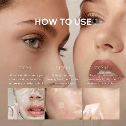 BB Cream Light,BB Cream Foundation,BB Cream Tinted,Tinted Moisturiser Face Women,BB Cream Medium Cover Blemishes,Color Correcting Cream,Tinted SPF 50 Face Moisturiser,SPF50+ Gold Snail Sunscreen,40g - Image 6