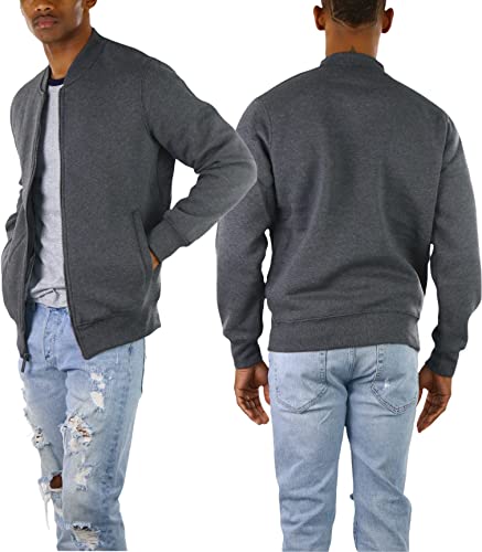 Image of ToBeInStyle Men's Durable and Consistantly Stylish Fleece Bomber Jacket