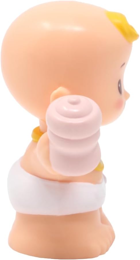 Fisher-Price Replacement Part for Collectible Little People Dollhouse Family Playset GMK20 - Replacement Blonde Baby Figure Holding Pink Bottle image 2