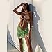 Green Swimwear Cover Up Crochet Sarong,Sexy Fashion Beach Hand Crochet Shawl Capelet Fishnet Net Skirt.(SJJ42-Green A)