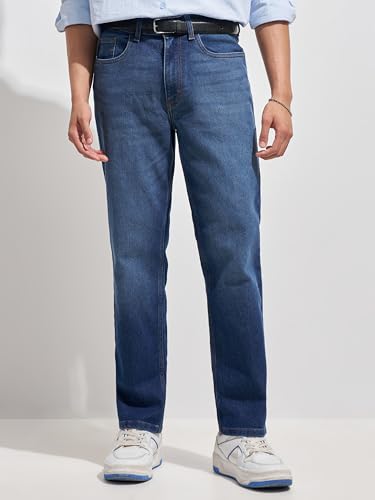 Image of Highlander Men's Straight Relaxed Fit Jeans | Stretchable | Everyday Comfort & Style| Jeans for Man|Premium Cotton Blend