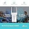 TP-Link RE715X Ripetitore WiFi 6 Dual-Band AX3000Mbps, Porta Gigabit, Roaming Intelligente, Modalità AP, Configurazione WPS/App, Compatibile con Tutti i Box Internet, 160MHz,MU-MIMO
