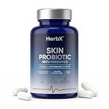 Skin Probiotic Capsules - Gut-Skin Care Routine Supplement for Face & Glow - Non-GMO, Vegan - 120 Veggie Capsules