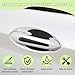 HEVLE 8PCS Car Door Handle Scratch Protector, Carbon Fiber Handle Bowl Sticker, Door Protective Film (Black)