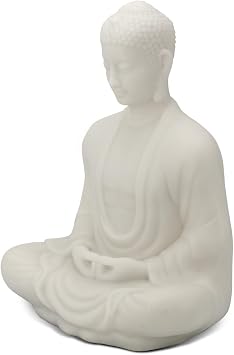 Buddha Groove Serene Buddha Statue in Pearl White Finish
