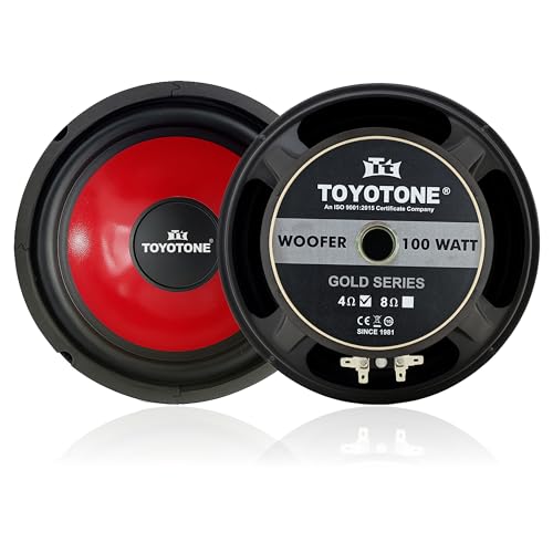 Image of 8 inch Inch HI-FI Woofer Speaker | Rainbow Deluxe Series | Copper Coil of 4 Ohms | Water Proof Coated Paper Cone with Rubber Surround | 120x20 Magnet | 100 Watt for Car and Home Audio System