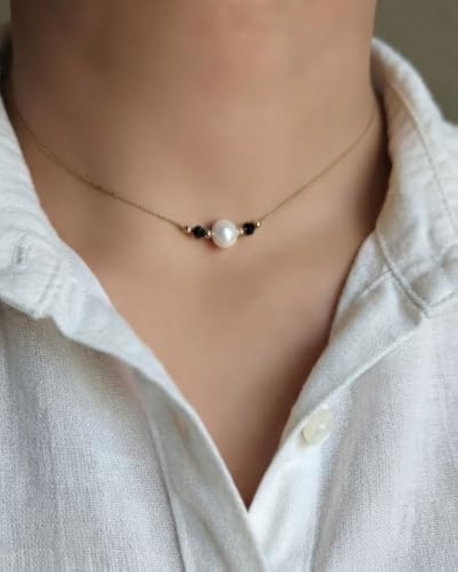 Women's 14K Gold Filled Minimal Mangalsutra Necklace, Gift