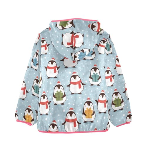 OTVEE Cartoon Christmas Penguin Kids Hoodie Jacket Fall Spring Full Zip Warm Outwear Coat2