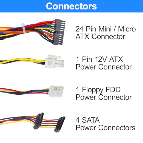 Alimentatore aggiornato Nuovo L305P-03 M177R 305W di ricambio compatibile con Dell OptiPlex 740 745 755 780 980 MT Mini Tower M177R H305P-02 PS-6311-5DF-LF L305P-01 PSU - Alimentatore - Immagine 6