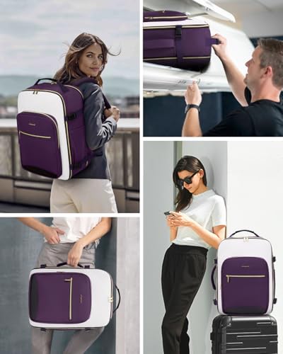 Image of LOVEVOOK 50L Travel Backpack for Women & Men, Airline Approved Carry On Luggage with 3 Packing Cubes, TSA Overnight Bags, Waterproof Personal Item Bag, Weekender Essentials Backpacks fits 17 inch Laptop