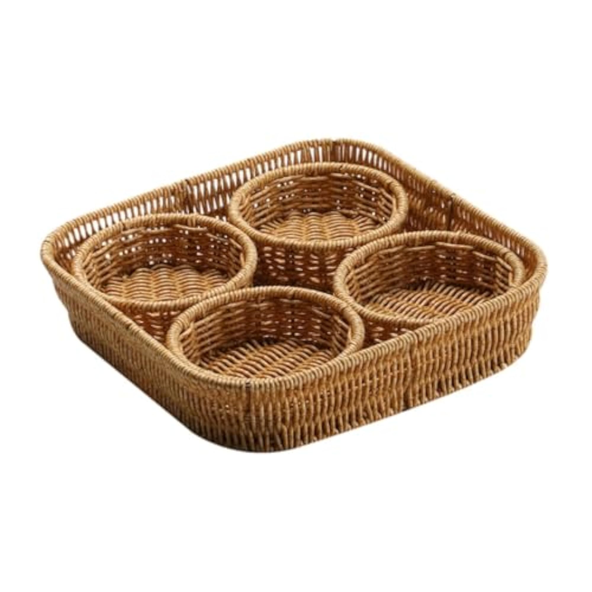 Woven Fruit Basket Snack Tray for Hotel Vegetables