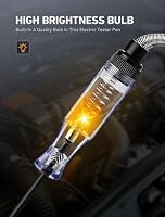 Test Light Automotive, Circuit Tester 6V-12V-24V DC Car Electrical Test Pen with Alligator Clip and Long Steel Probe, Continuity Voltage Fuse Tester for Sedan, SUV, RV and Truck — image 3