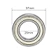 sourcing map 2St Rillen Kugellager 6904ZZ Z2 Doppelt Geschirmt Kohlenstoffstahl 20mm X 37mm X 9mm