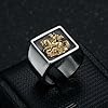 Intricate St. George Slaying the Dragon Design Ring Epic & Mythical Style Titanium Steel Jewelry #2