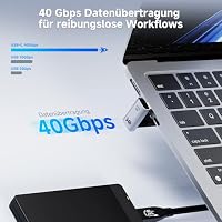 Cable Matters 2er-Pack 40Gbps U-Form USB C 180 Grad Adapter 12 mm, USB C – Ansicht 3