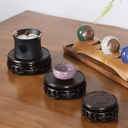 Piédestal en bois pour statue de Bouddha et objets de collection - 4