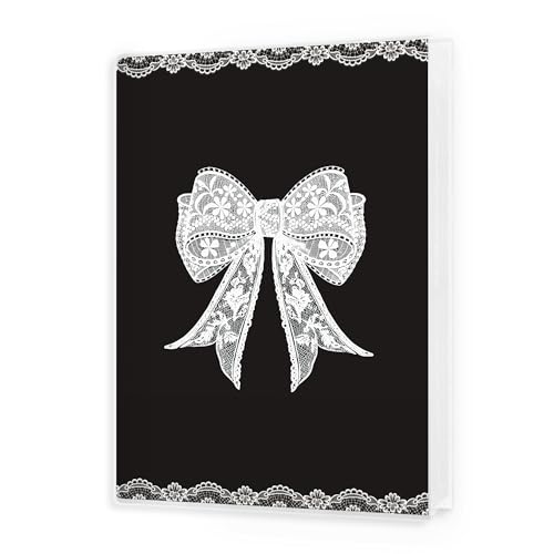 Image of Black Coquette Lace Bow Photo Album 4x6, Aesthetic Preppy Girly 18 Pockets Small Picture Memory Book Photo Album Keepsake for Graduation Wedding Anniversary Travel Vacation
