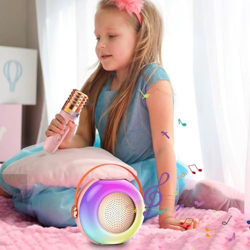 Machine à Karaoké enceinte portable lumineuse avec double micro sans fil