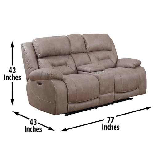 Sofá Loveseat Plegable Tela Sand miniatura 3