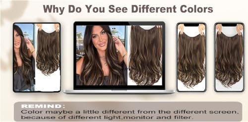 Image of Artifice 5 clip 32 INCH Super Long Wavy Curly Hair Extension for Women Natural Soft Clip on Extensions Synthetic Thick Hairs for Any Event for Girls Hair Extension Brown Mix Blonde